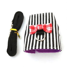 Load image into Gallery viewer, Small Pet Rabbit Hamster Bowtie Striped Star Harness Vest Leash Traction Rope For baby ferrets pet rats Bowknot Chest Strap