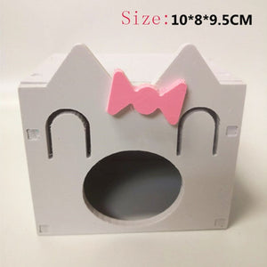 Blue Double Hamster Cage Large Size Dutch Pig Cage Acrylic Pet Nest Small Pet with 30x20x30cm
