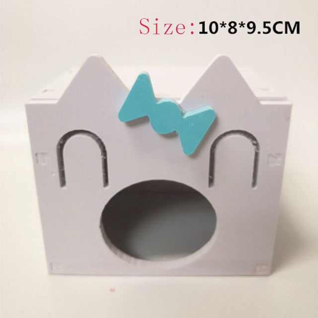 Blue Double Hamster Cage Large Size Dutch Pig Cage Acrylic Pet Nest Small Pet with 30x20x30cm