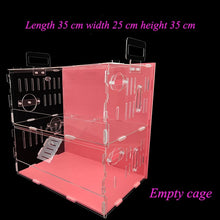 Load image into Gallery viewer, Blue Double Hamster Cage Large Size Dutch Pig Cage Acrylic Pet Nest Small Pet with 30x20x30cm
