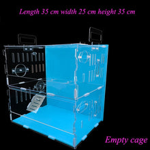 Load image into Gallery viewer, Blue Double Hamster Cage Large Size Dutch Pig Cage Acrylic Pet Nest Small Pet with 30x20x30cm
