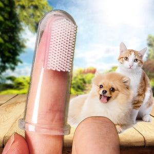 2020 Hot Selling Super Soft Pet Finger Toothbrush Teddy Dog Brush Bad Breath Tartar Teeth Tool Dog Cat Cleaning Supplies