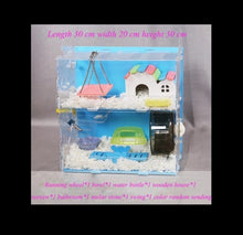 Load image into Gallery viewer, Hamster House Large Size Acrylic Villa Double Guinea Pig Cage Small Pet For A Hamster Bservation Nest
