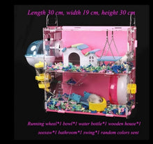 Load image into Gallery viewer, Hamster House Large Size Acrylic Villa Double Guinea Pig Cage Small Pet For A Hamster Bservation Nest
