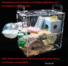 Load image into Gallery viewer, Hamster House Large Size Acrylic Villa Double Guinea Pig Cage Small Pet For A Hamster Bservation Nest
