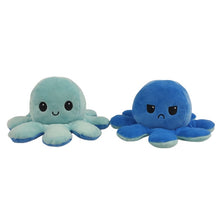 Load image into Gallery viewer, Flip Octopus Stuffed Plush Doll Different Sides To Show Different Moods Soft Simulation Reversible Plush Toy Marine Life Doll
