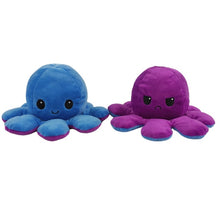 Load image into Gallery viewer, Flip Octopus Stuffed Plush Doll Different Sides To Show Different Moods Soft Simulation Reversible Plush Toy Marine Life Doll
