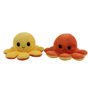 Flip Octopus Stuffed Plush Doll Different Sides To Show Different Moods Soft Simulation Reversible Plush Toy Marine Life Doll