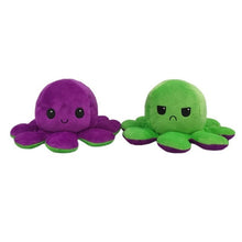 Load image into Gallery viewer, Flip Octopus Stuffed Plush Doll Different Sides To Show Different Moods Soft Simulation Reversible Plush Toy Marine Life Doll
