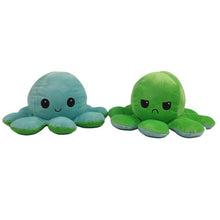 Load image into Gallery viewer, Flip Octopus Stuffed Plush Doll Different Sides To Show Different Moods Soft Simulation Reversible Plush Toy Marine Life Doll
