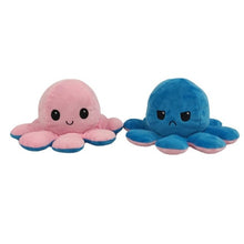Load image into Gallery viewer, Flip Octopus Stuffed Plush Doll Different Sides To Show Different Moods Soft Simulation Reversible Plush Toy Marine Life Doll
