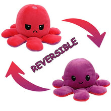 Load image into Gallery viewer, Flip Octopus Stuffed Plush Doll Different Sides To Show Different Moods Soft Simulation Reversible Plush Toy Marine Life Doll
