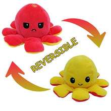 Load image into Gallery viewer, Flip Octopus Stuffed Plush Doll Different Sides To Show Different Moods Soft Simulation Reversible Plush Toy Marine Life Doll
